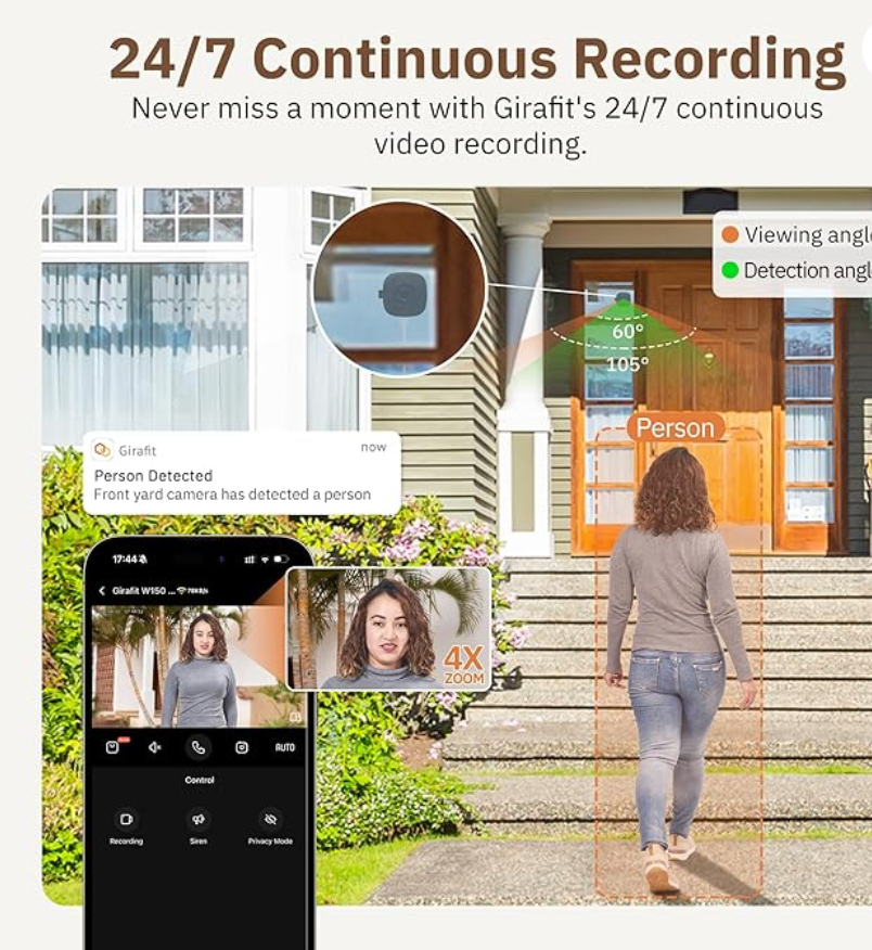 išmanioji Wi-Fi kamera + 64GB atminties kortelė dovanų